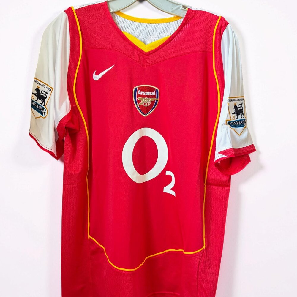 Arsenal 2003/04 Away Jersey Henry #14 Size L Soccer Shirt